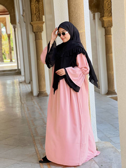 🕌 كسوة راقية قطعتين كريب روز –Rosefushia