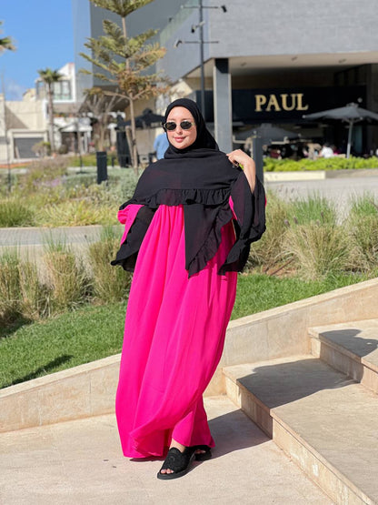 🕌 كسوة راقية قطعتين كريب روز –Rosefushia