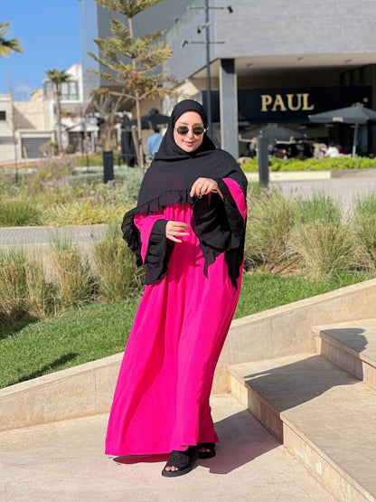 🕌 كسوة راقية قطعتين كريب روز –Rosefushia