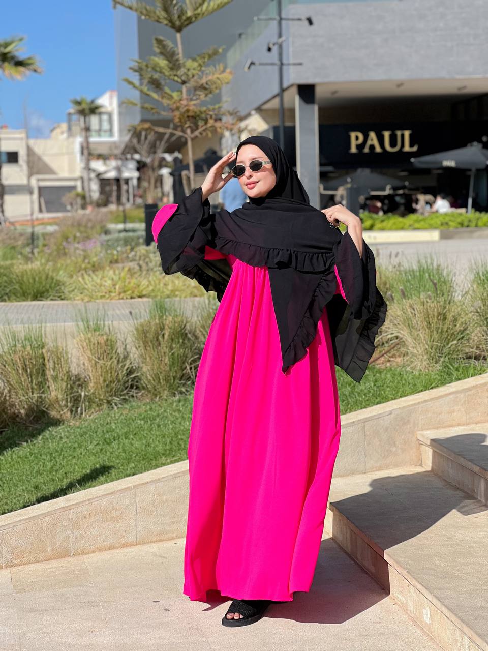 🕌 كسوة راقية قطعتين كريب روز –Rosefushia